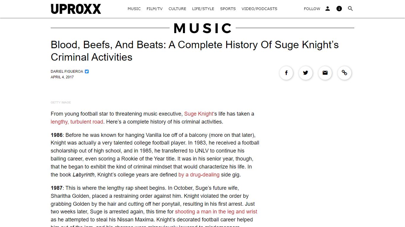 Suge Knight: A History Of His Criminal Activities - UPROXX